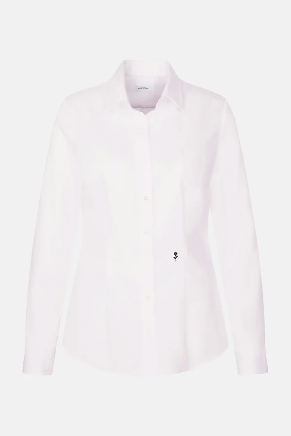 Women´s Blouse Slim Fit Fine Twill Longsleeve White