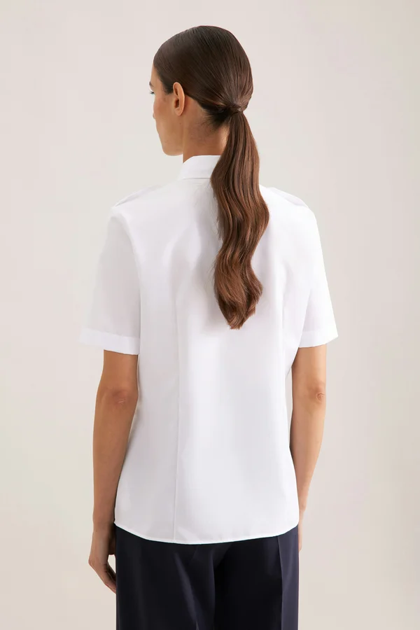 Women´s Pilot Blouse Regular Fit Shortsleeve White