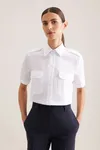 Women´s Pilot Blouse Regular Fit Shortsleeve White