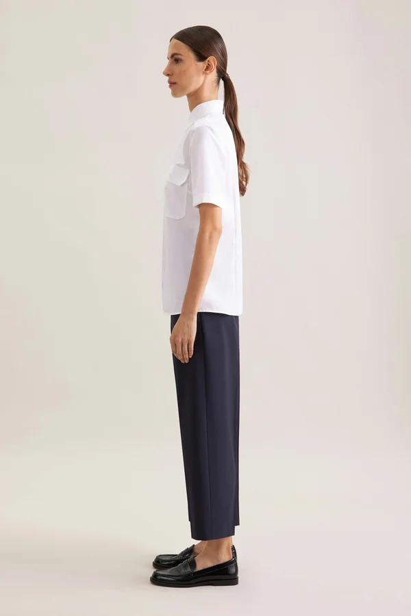 Women´s Pilot Blouse Regular Fit Shortsleeve White