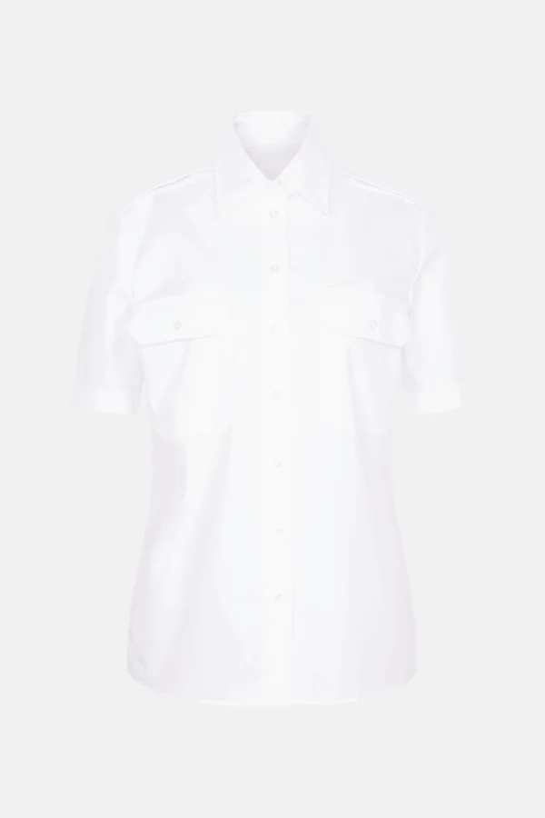 Women´s Pilot Blouse Regular Fit Shortsleeve White