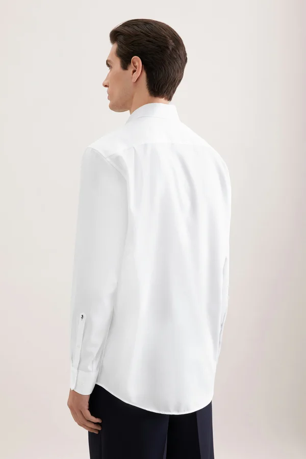 Men´s Shirt Regular Fit Fine Twill Longsleeve White