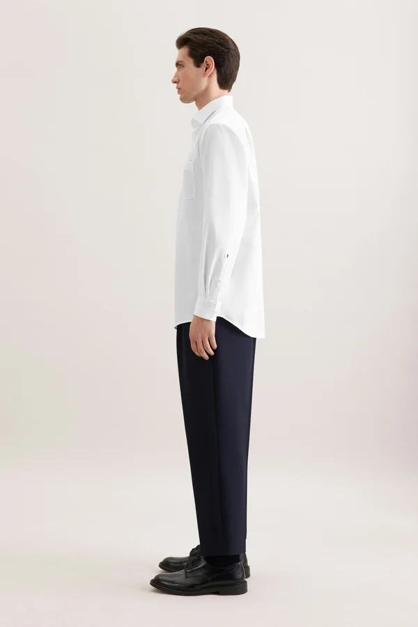 Men´s Shirt Regular Fit Fine Twill Longsleeve White