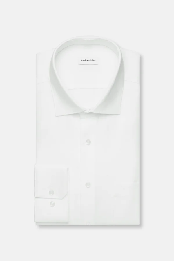 Men´s Shirt Regular Fit Fine Twill Longsleeve White