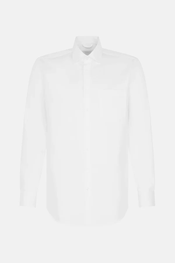 Men´s Shirt Regular Fit Fine Twill Longsleeve White