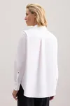 Women´s Oversize Popeline Blouse Longsleee White
