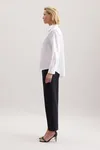 Women´s Oversize Popeline Blouse Longsleee White