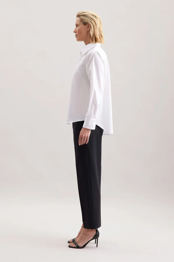 Women´s Oversize Popeline Blouse Longsleee White
