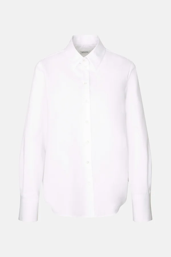 Women´s Oversize Popeline Blouse Longsleee White