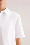 Women´s Oversize Popeline Blouse Shortsleeve White