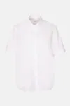 Women´s Oversize Popeline Blouse Shortsleeve White
