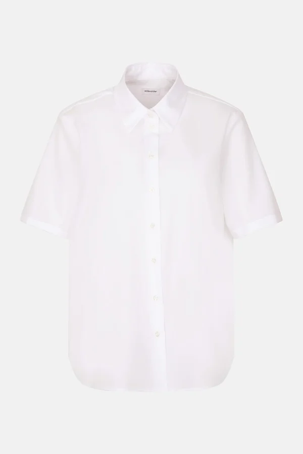 Women´s Oversize Popeline Blouse Shortsleeve White