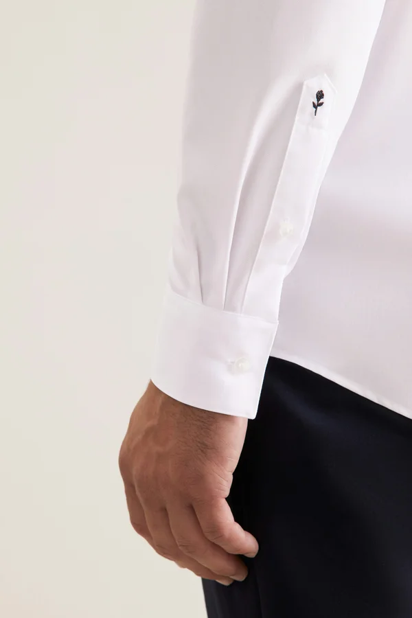 Men´s Pilot Shirt Regular Longsleeve White