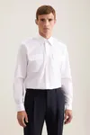 Men´s Pilot Shirt Regular Longsleeve White