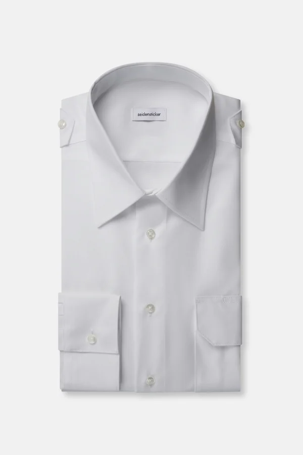 Men´s Pilot Shirt Regular Longsleeve White