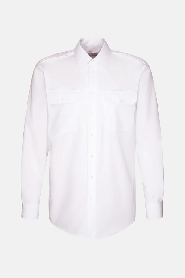 Men´s Pilot Shirt Regular Longsleeve White
