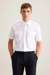 Men´s Pilot Shirt Regular Shortsleeve White