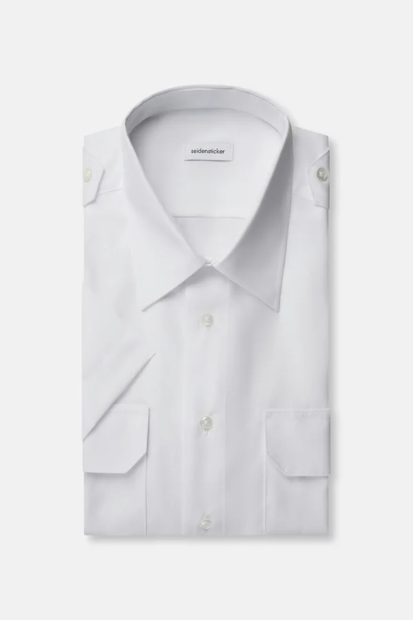 Men´s Pilot Shirt Regular Shortsleeve White