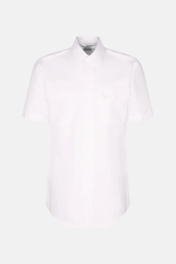 Men´s Pilot Shirt Regular Shortsleeve White