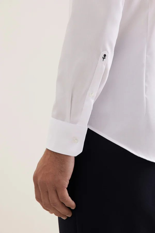 Men´s Shirt Slim Fit Fine Twill Longsleeve White