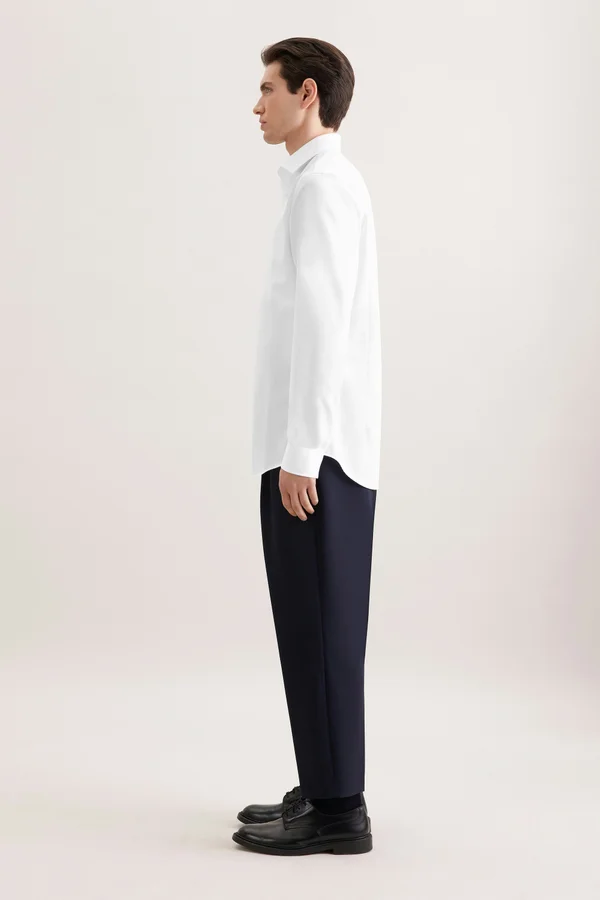 Men´s Shirt Slim Fit Extra Longsleeve White