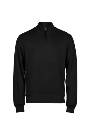 Ribbed Interlock Half Zip