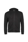 Ribbed Interlock Hooded Full Zip