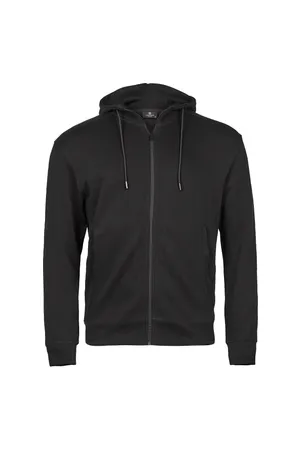 Ribbed Interlock Hooded Full Zip