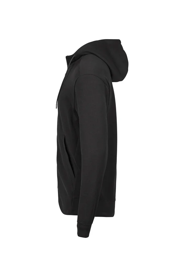 Ribbed Interlock Hooded Full Zip