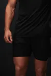 Men's Double Layer Sports Short Black / Black
