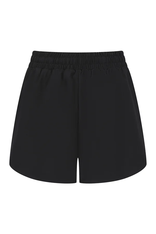 Ladies´ Double Layer Sport Shorts Black / Black
