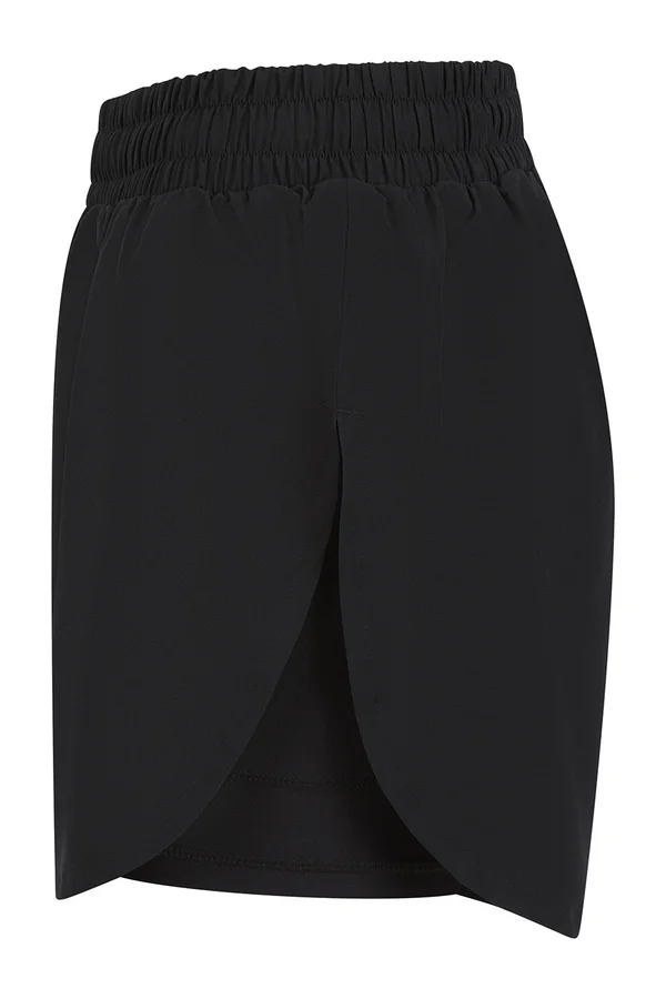 Ladies´ Double Layer Sport Shorts Black / Black