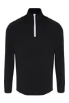 Men´s Long Sleeve Performance ¼ Zip Black / White