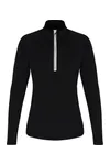 Women´s Long Sleeve Performance ¼ Zip Black / White