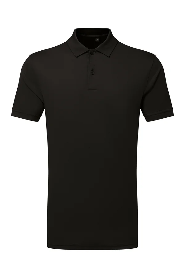 TriDri® Ion-Charge panelled polo Black