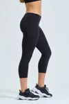 Women´s Recycled Performance Leggings ¾ Length Black