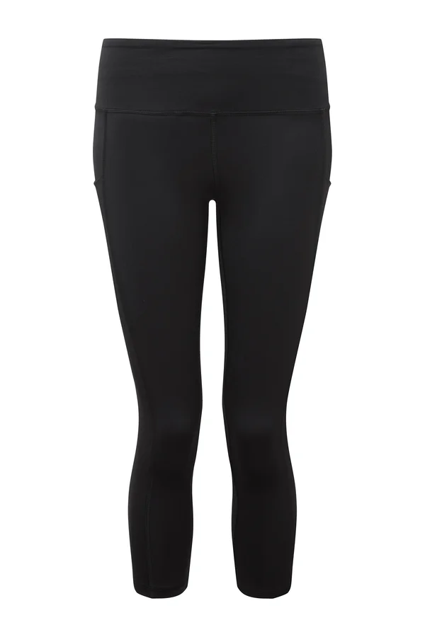 Women´s Recycled Performance Leggings ¾ Length Black