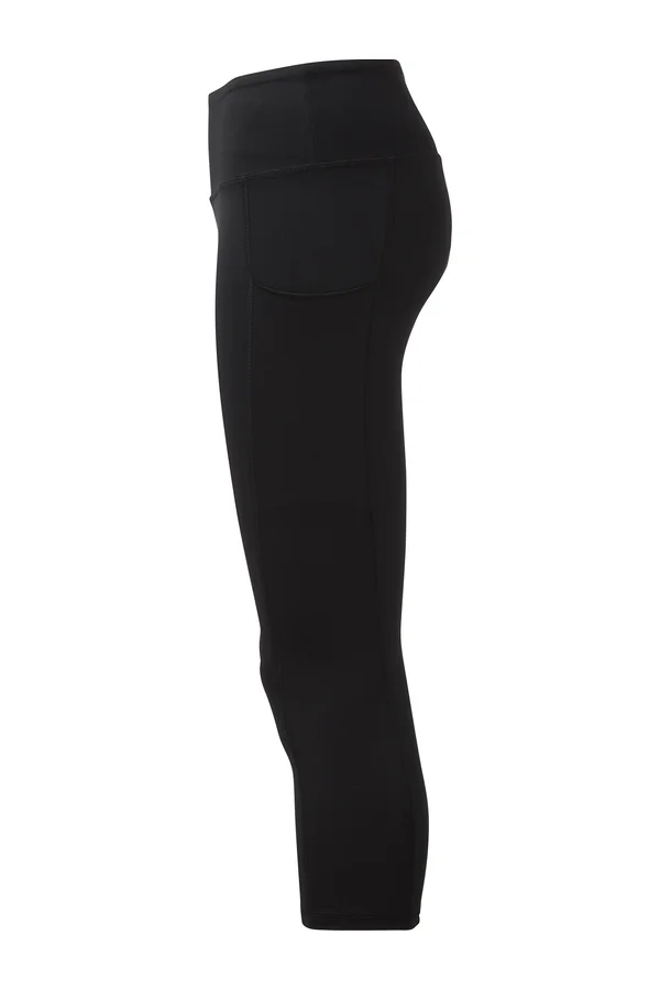 Women´s Recycled Performance Leggings ¾ Length Black