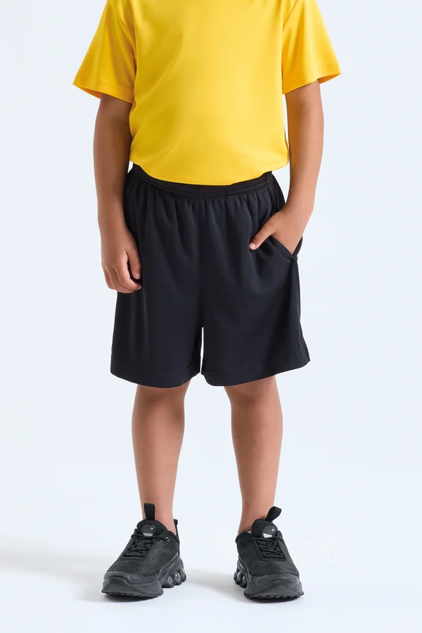 Kids TriDri® Ion-Charge performance shorts Black
