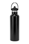 TriDri® Vacuum Sports Water Bottle With Flip Up Straw Black