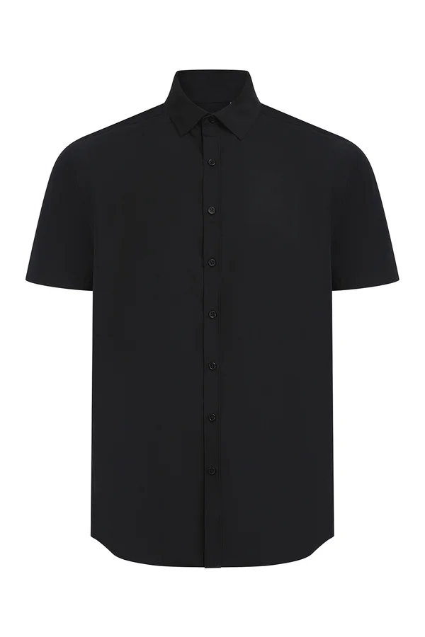 Men´s Short Sleeved ´Cotton Feel´ Coolplus® Shirt Black