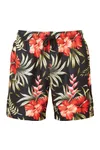 Men´s Swim Shorts Black-Red