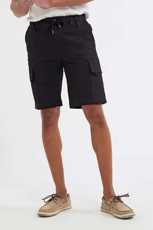 Men´s Drawstring Cargo Utility Shorts Black