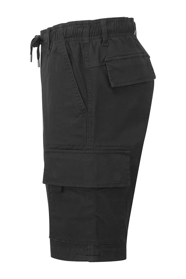 Men´s Drawstring Cargo Utility Shorts Black