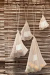 Organic Cotton Mesh Sacks Natural