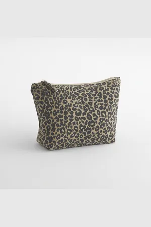 Leopard Print Canvas Accessory Bag Vintage leopard print