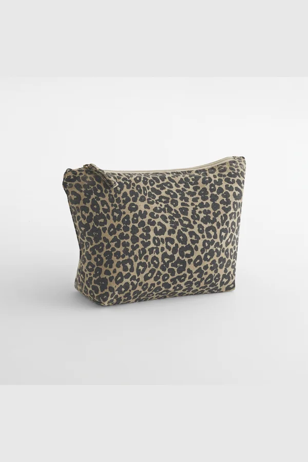 Leopard Print Canvas Accessory Bag Vintage leopard print