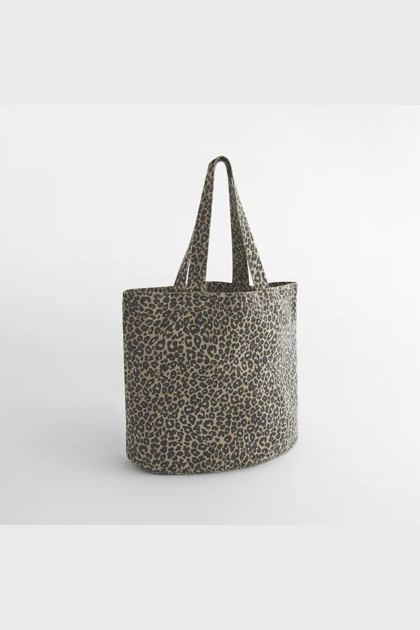 Leopard Print Canvas Shopper Vintage leopard print
