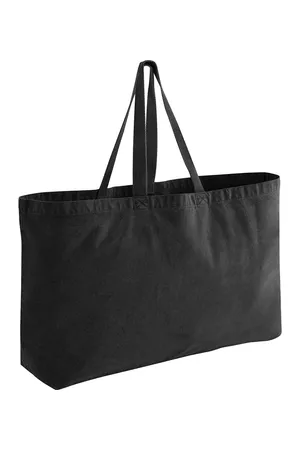Garment Dyed Oversized Tote Bag Vintage Black