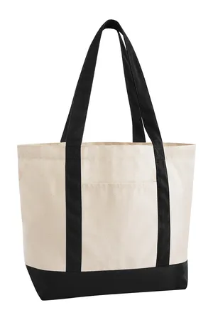 EarthAware® Organic Varsity Shopper Natural / Black